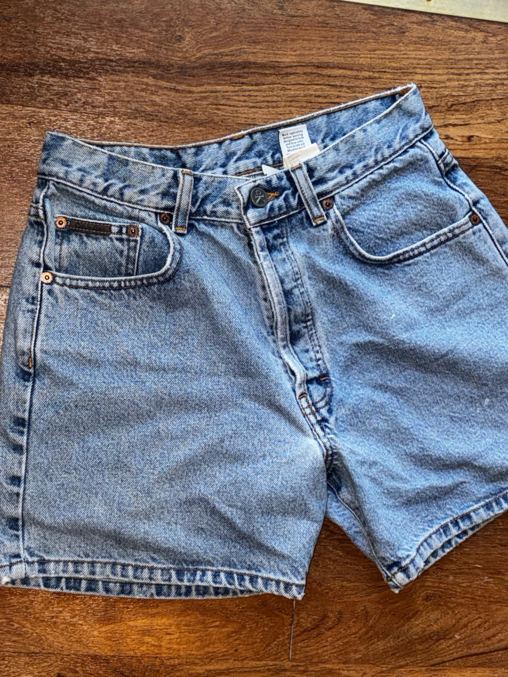 Vintage Calvin Klein Light Blue High-Rise Denim Shorts